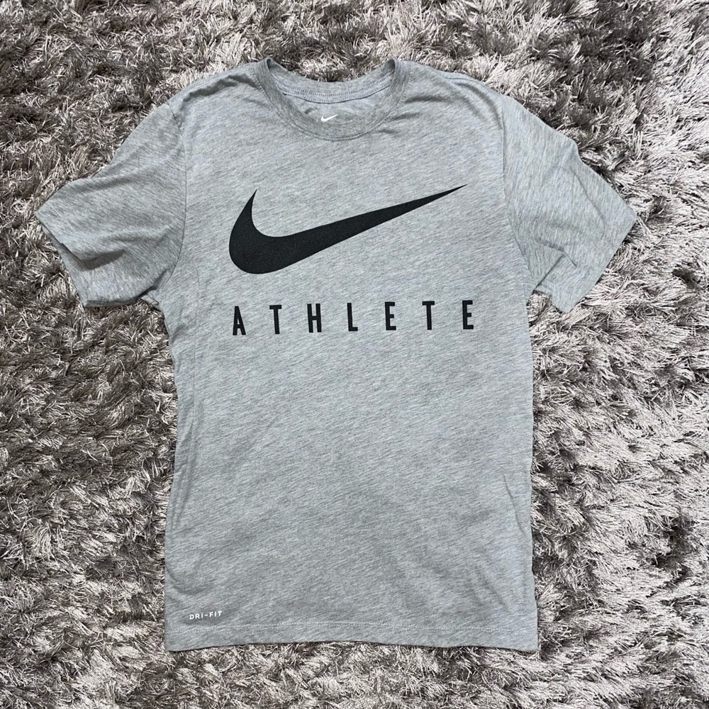 Nike Athlete DriFit Tee, Gray, Unisex Size S